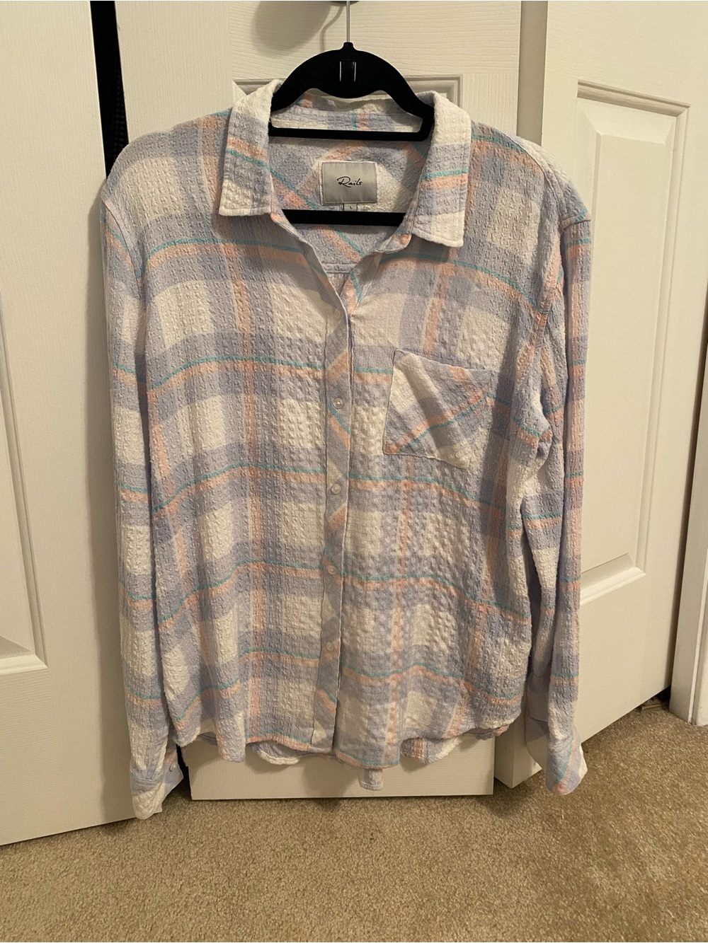 Rails Lightweight Plaid Button-Up Shirt in Pastels - Picture 2 of 7